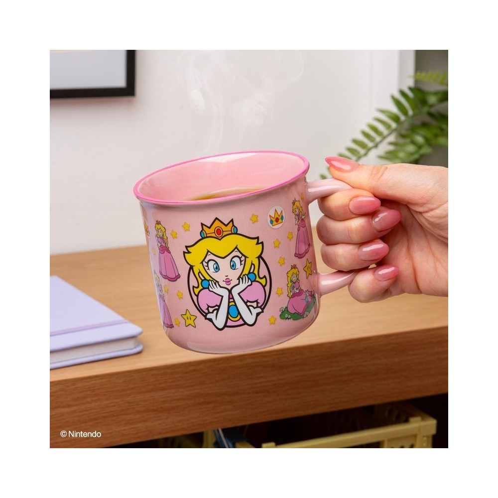 SUPER MARIO PEACH MUG TAZZA IN CERAMICA CAMBIACOLORE 350ML PALADONE PRODUCTS