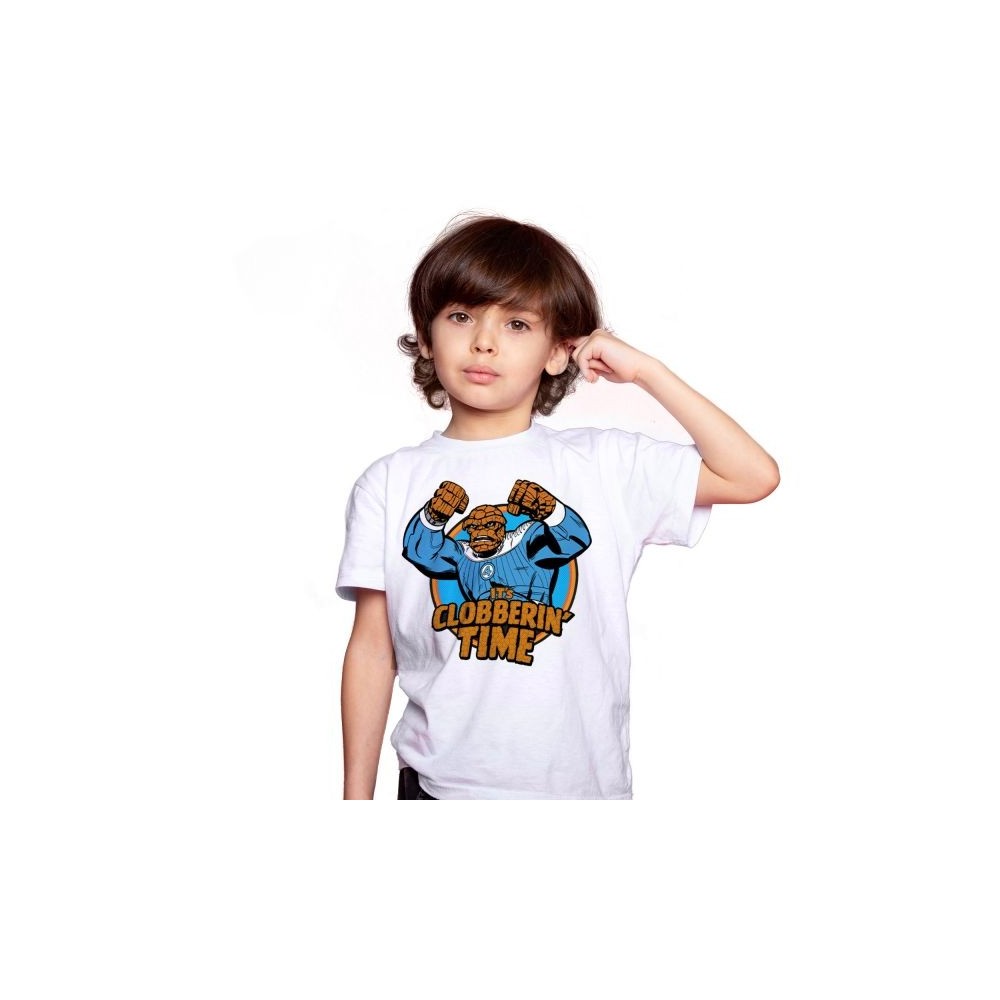 MAGLIA T SHIRT BIMBO FANTASTICI 4 LA COSA IT'S CLOBBERIN TIME