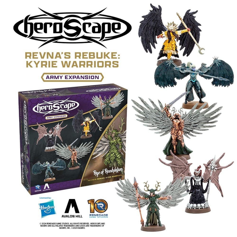 HEROSCAPE AGE OF ANNIHILATION REVNA'S REBUKE KYRIE WARRIORS ESPANSIONE RENEGADE GAME STUDIOS