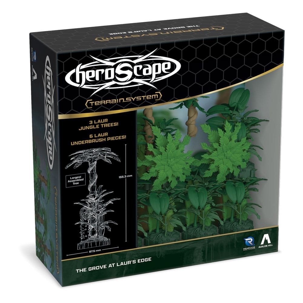 RENEGADE GAME STUDIOS HEROSCAPE TERRAINSYSTEM THE GROVE AT LAUR'S EDGE EXPANSION TERRAIN