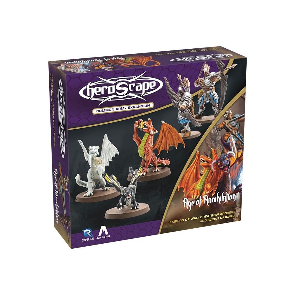 RENEGADE GAME STUDIOS HEROSCAPE AGE OF ANNIHILATION EMBERS OF WAR GREATBOW ARCHERS AND SCIONS OF ICARIA MINIATURES