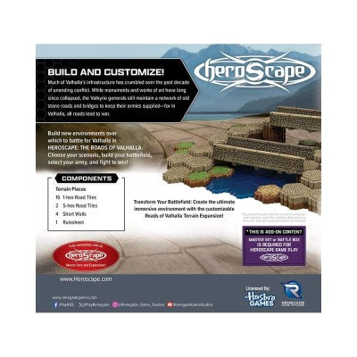 RENEGADE GAME STUDIOS HEROSCAPE TERRAINSYSTEM THE ROADS OF VALHALLA EXPANSION TERRAIN