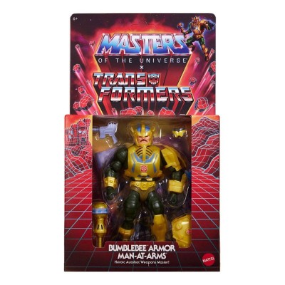 MATTEL MOTU X TRANFORMERS BUMBLEBEE ARMOR MAN-AT-ARMS PVC ACTION FIGURE