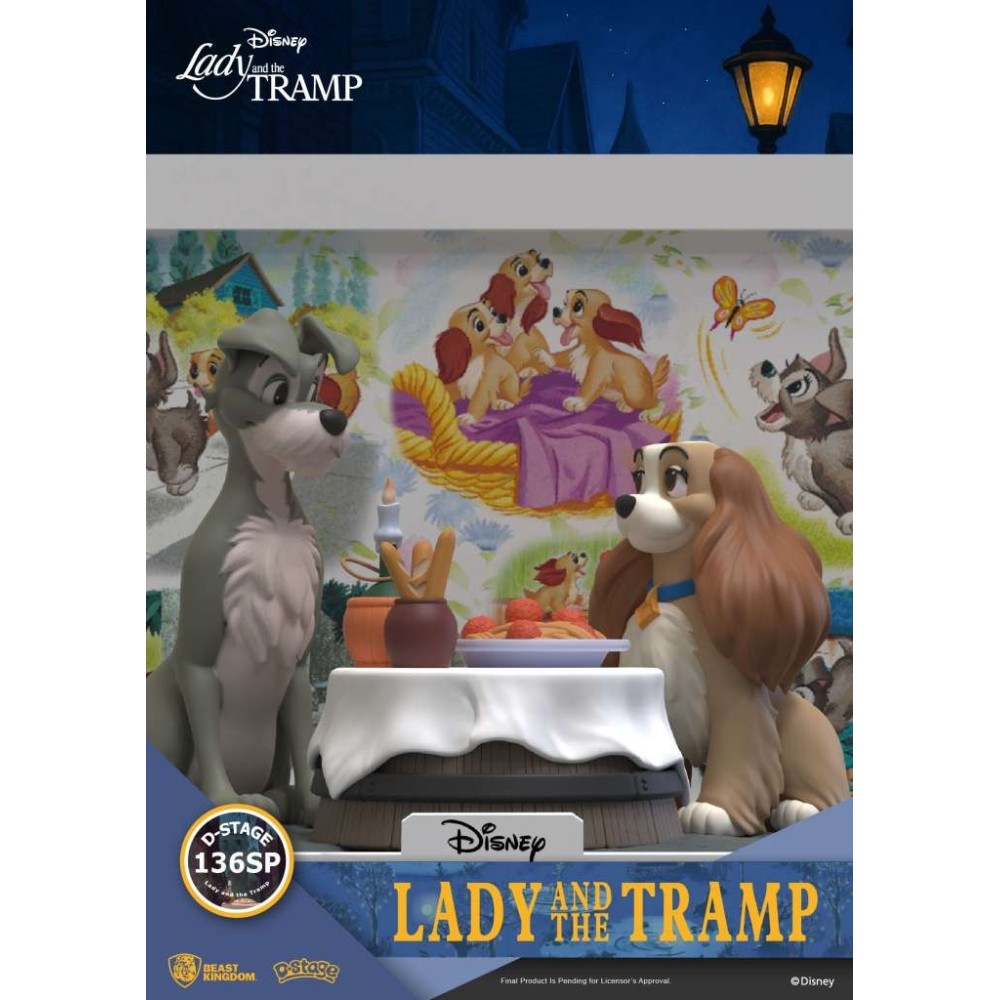 BEAST KINGDOM D-STAGE LADY AND THE TRAMP DS-136SP STATUE FIGURE DIORAMA