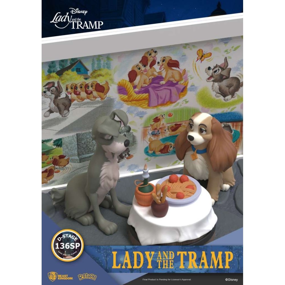 BEAST KINGDOM D-STAGE LADY AND THE TRAMP DS-136SP STATUE FIGURE DIORAMA