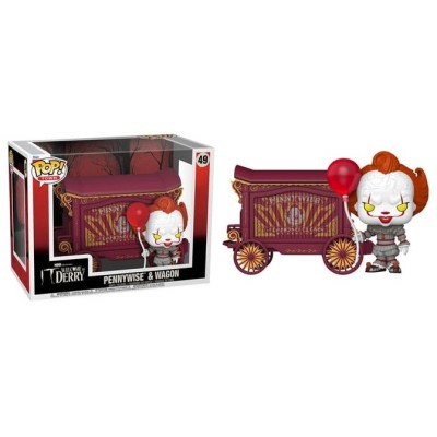 FUNKO FUNKO POP! TELEVISION IT WELCOME TO DERRY PENNYWISE & WAGON BOBBLE HEAD PVC FIGURE