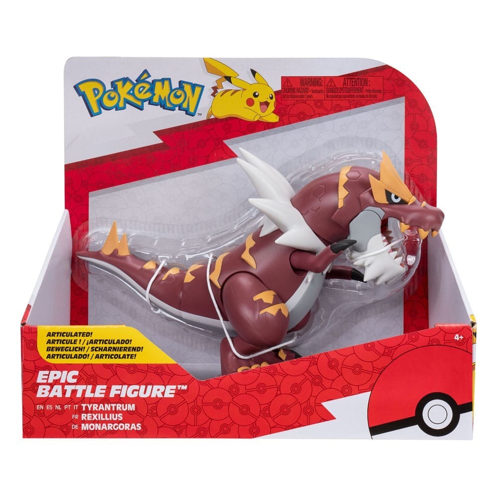 JAZWARES POKEMON BATTLE FEATURE FIGURE TYRANTRUM DELUXE VERSION PVC ACTION FIGURE