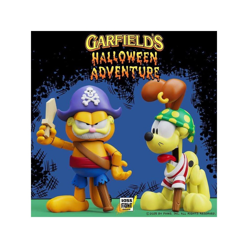 BOSS FIGHT STUDIO GARFIELD HALLOWEEN ADVENTURE PIRATE GARFIELD AND PIRATE ODIE 2-PACK ACTION FIGURE