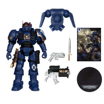 MC FARLANE WARHAMMER 40000 LIEUTENANT IN PHOBOS ARMOR SPACE MARINE ACTION FIGURE