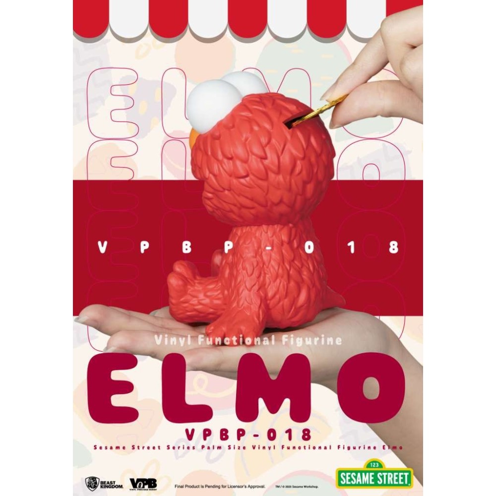 SESAME STREET ELMO FIGURAL BANK SALVADANAIO BEAST KINGDOM