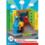 BEAST KINGDOM D-STAGE 176 SESAME STREET ELMO & COOKIE MONSTER STATUE FIGURE DIORAMA