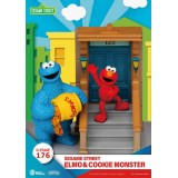 BEAST KINGDOM D-STAGE 176 SESAME STREET ELMO & COOKIE MONSTER STATUE FIGURE DIORAMA
