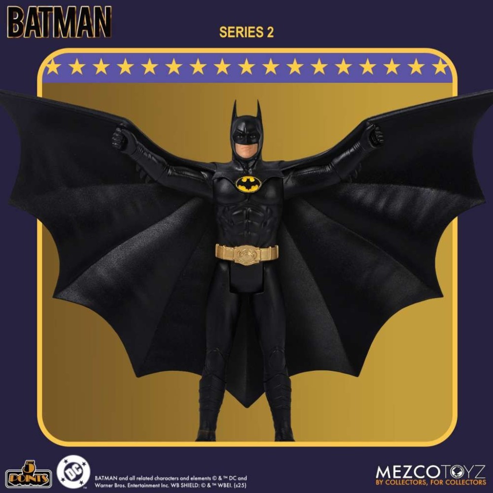 MEZCO TOYS BATMAN 1989 SET 5 POINTS ACTION FIGURE S.2