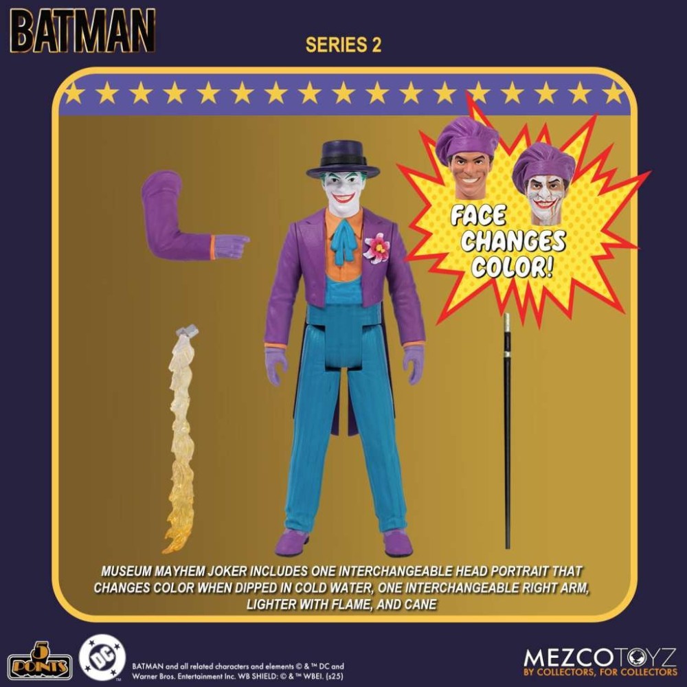 MEZCO TOYS BATMAN 1989 SET 5 POINTS ACTION FIGURE S.2