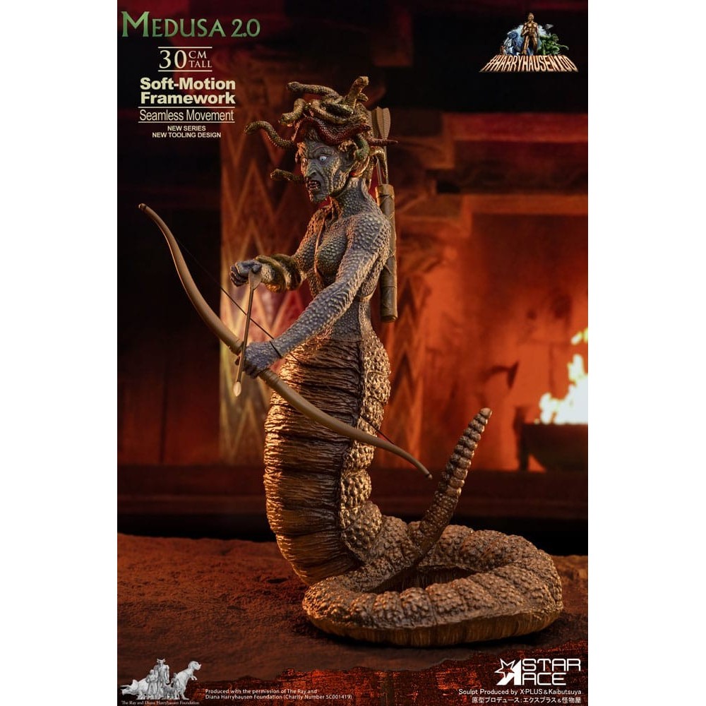 RAY HARRYHAUSEN SOFT MOTION MEDUSA 30CM DIORAMA STATUA IN RESINA FIGURE STAR ACE