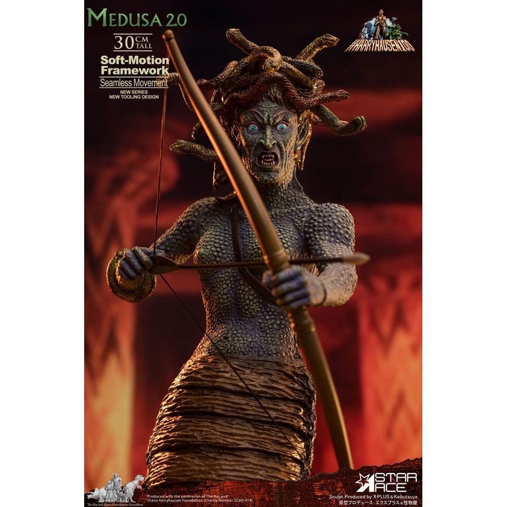 RAY HARRYHAUSEN SOFT MOTION MEDUSA 30CM DIORAMA STATUA IN RESINA FIGURE STAR ACE