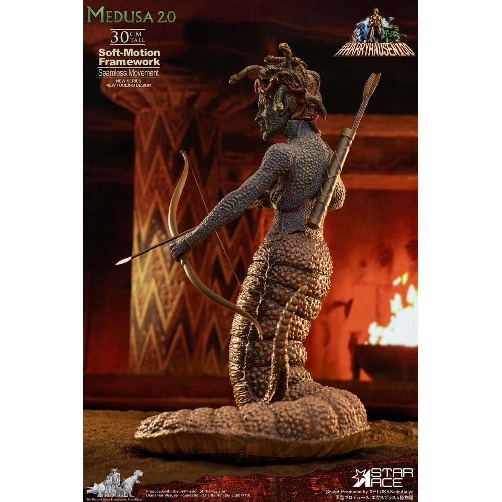 RAY HARRYHAUSEN SOFT MOTION MEDUSA 30CM DIORAMA STATUA IN RESINA FIGURE STAR ACE
