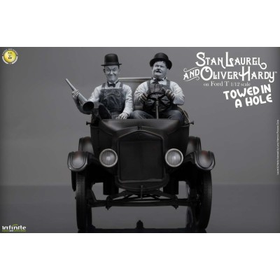 LAUREL AND HARDY ON FORD T 1/12 STATUA FIGURE INFINITE STATUE