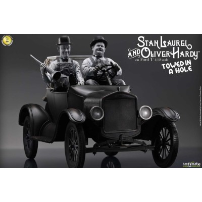 LAUREL AND HARDY ON FORD T 1/12 STATUA FIGURE INFINITE STATUE