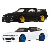 MATTEL HOT WHEELS PREMIUM CAR CULTURE 2-PACK NISSAN 180SX TYPE X AND NISSAN SILEIGHTY 1/64 DIECAST MODELS