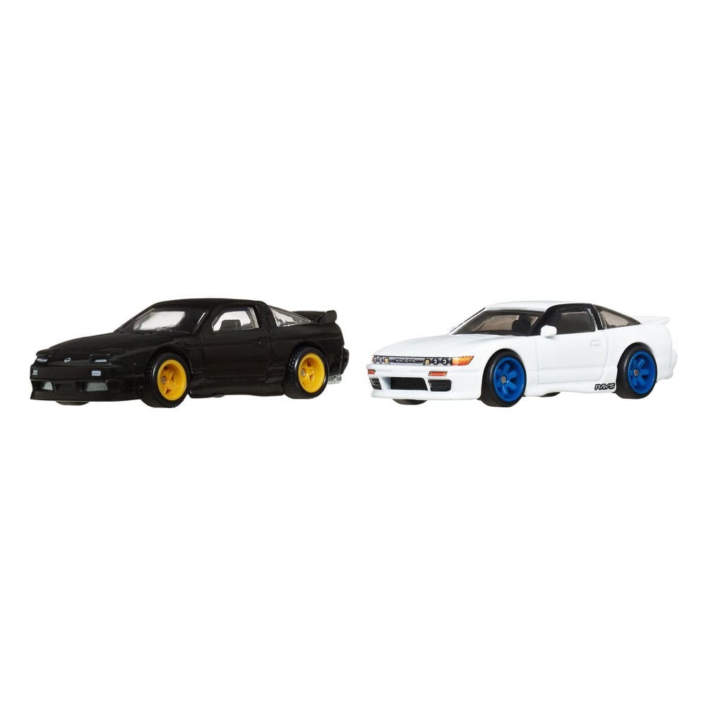 MATTEL HOT WHEELS PREMIUM CAR CULTURE 2-PACK NISSAN 180SX TYPE X AND NISSAN SILEIGHTY 1/64 DIECAST MODELS