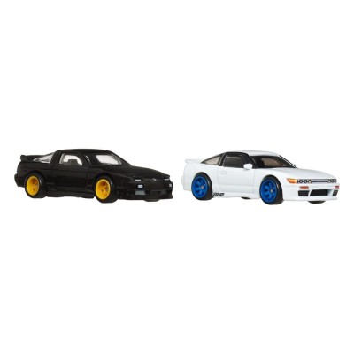 MATTEL HOT WHEELS PREMIUM CAR CULTURE 2-PACK NISSAN 180SX TYPE X AND NISSAN SILEIGHTY 1/64 DIECAST MODELS