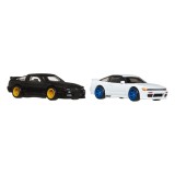 MATTEL HOT WHEELS PREMIUM CAR CULTURE 2-PACK NISSAN 180SX TYPE X AND NISSAN SILEIGHTY 1/64 DIECAST MODELS