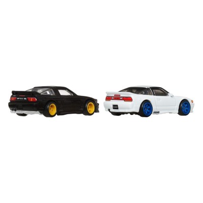MATTEL HOT WHEELS PREMIUM CAR CULTURE 2-PACK NISSAN 180SX TYPE X AND NISSAN SILEIGHTY 1/64 DIECAST MODELS