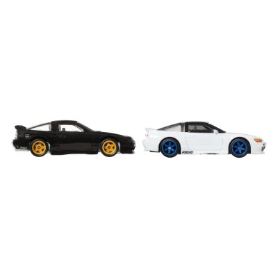 MATTEL HOT WHEELS PREMIUM CAR CULTURE 2-PACK NISSAN 180SX TYPE X AND NISSAN SILEIGHTY 1/64 DIECAST MODELS