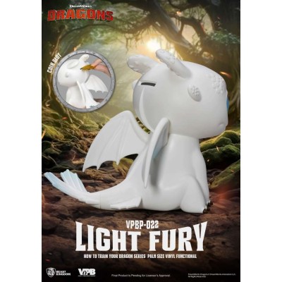 BEAST KINGDOM HOW TO TRAIN YOUR DRAGON LIGHT FURY PALM SIZE VYNIL BANK