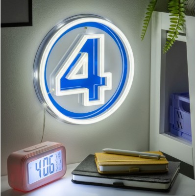 MARVEL FANTASTICI 4 LOGO LED NEON LIGHT LAMPADA PALADONE PRODUCTS