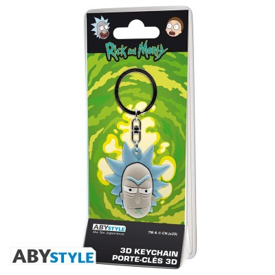ABYSTYLE RICK AND MORTY RICK SANCHEZ HEAD 3D KEYCHAIN