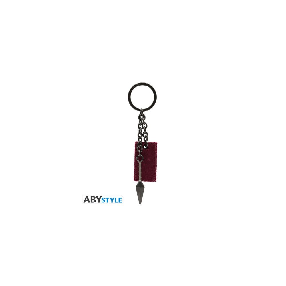 ABYSTYLE NARUTO SHIPPUDEN KUNAI AND EXPLOSIVE TAG KEYRING METAL KEYCHAIN