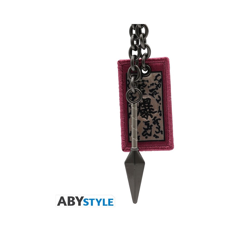 ABYSTYLE NARUTO SHIPPUDEN KUNAI AND EXPLOSIVE TAG KEYRING METAL KEYCHAIN