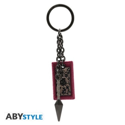 ABYSTYLE NARUTO SHIPPUDEN KUNAI AND EXPLOSIVE TAG KEYRING METAL KEYCHAIN
