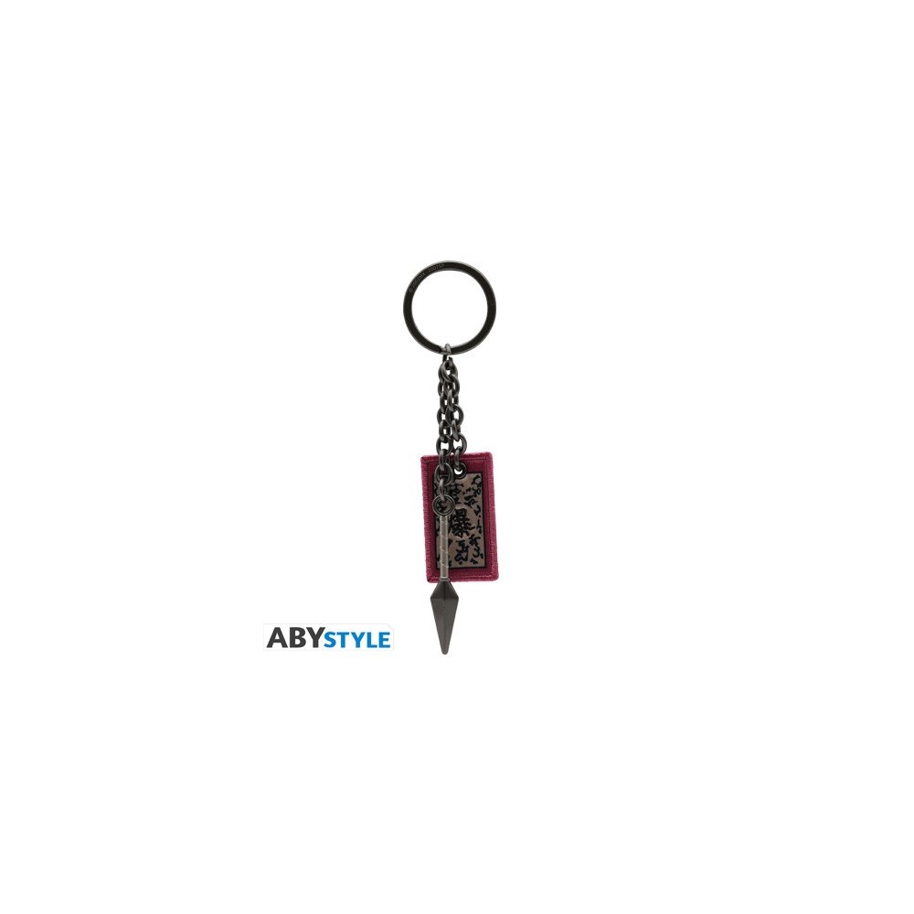 ABYSTYLE NARUTO SHIPPUDEN KUNAI AND EXPLOSIVE TAG KEYRING METAL KEYCHAIN