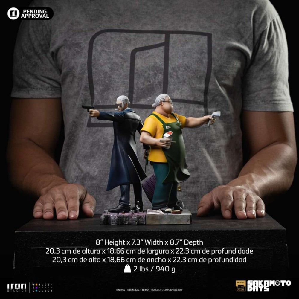 IRON STUDIOS SAKAMOTO DAYS TARO SAKAMOTO ART SCALE DELUXE 1/10 RESIN STATUE FIGURE