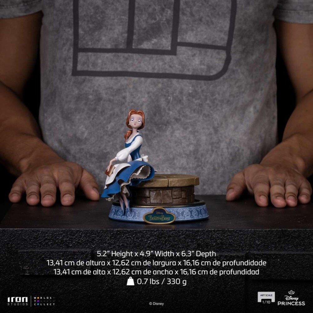 DISNEY'S ANIME PRINCESS BELLE STATUA FIGURE IRON STUDIOS