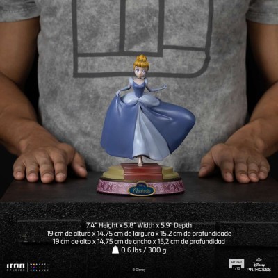 DISNEY'S ANIME PRINCESS CENERENTOLA CINDERELLA STATUA FIGURE IRON STUDIOS