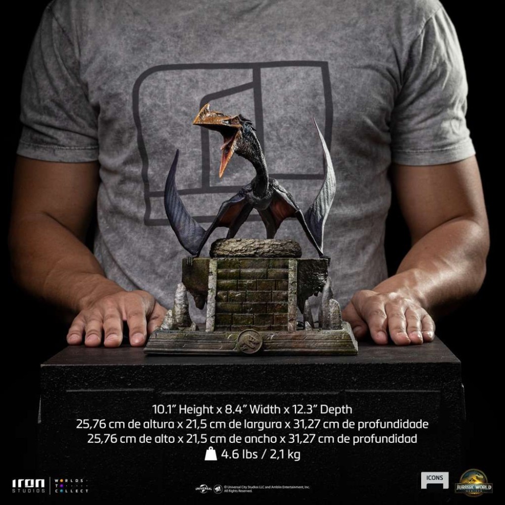 IRON STUDIOS JURASSIC WORLD REBIRTH QUETZALCOATLUS ICONS SERIES RESIN STATUE FIGURE