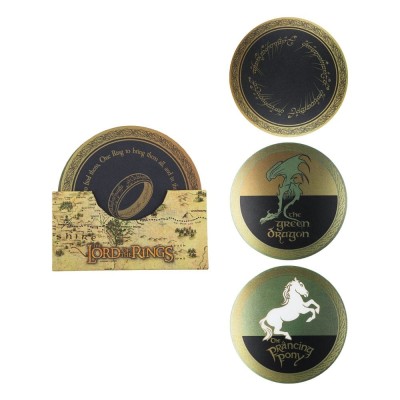 CINEREPLICAS LORD OF THE RINGS COASTERS 4-PACK SET