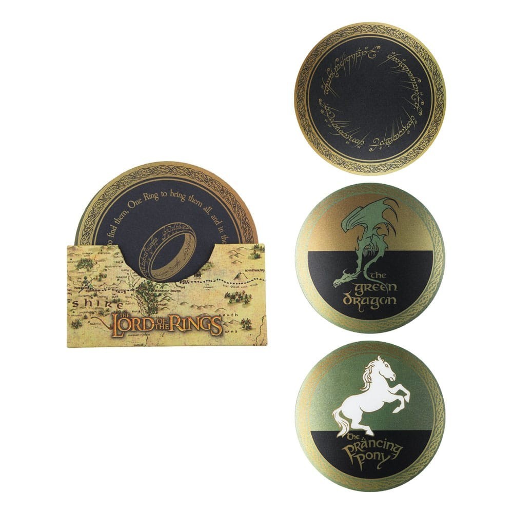 LORD OF THE RINGS COASTERS 4X SOTTOBICCHIERI CINEREPLICAS
