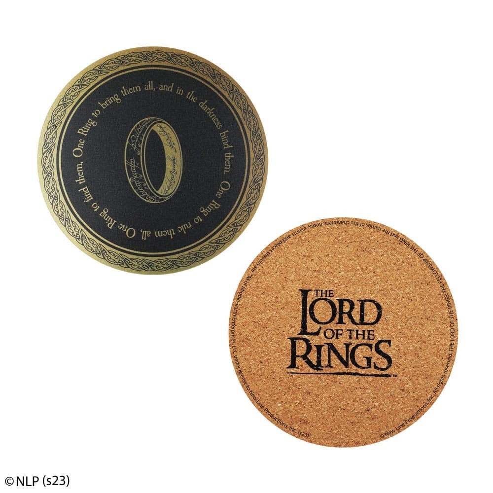 CINEREPLICAS LORD OF THE RINGS COASTERS 4-PACK SET