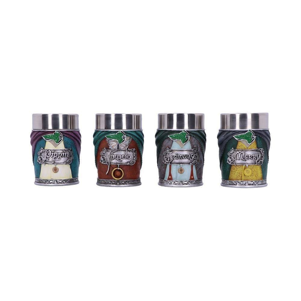 THE LORD OF THE RINGS HOBBITS SHOTGLASS 4-PACK BICCHIERINI NEMESIS NOW