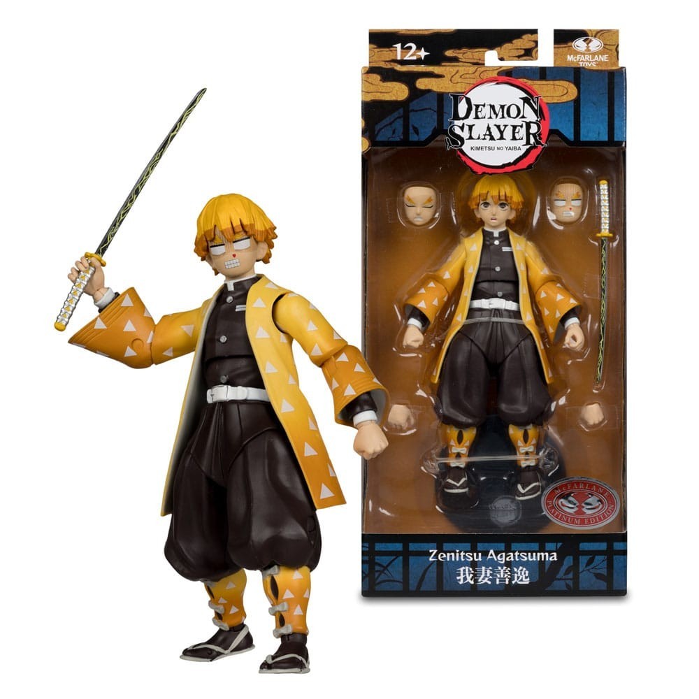 MC FARLANE DEMON SLAYER ZENITSU AGATSUMA PLATINUM EDITION PVC ACTION FIGURE