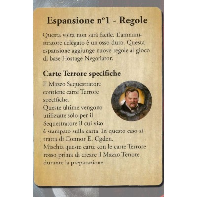 HOSTAGE NEGOTIATOR ESP.1 CONNOR E. OGDEN EDIZIONE ITALIANA GIOCO DA TAVOLO DO NOT PANIC GAMES