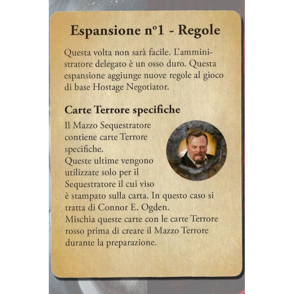 HOSTAGE NEGOTIATOR ESP.1 CONNOR E. OGDEN EDIZIONE ITALIANA GIOCO DA TAVOLO DO NOT PANIC GAMES