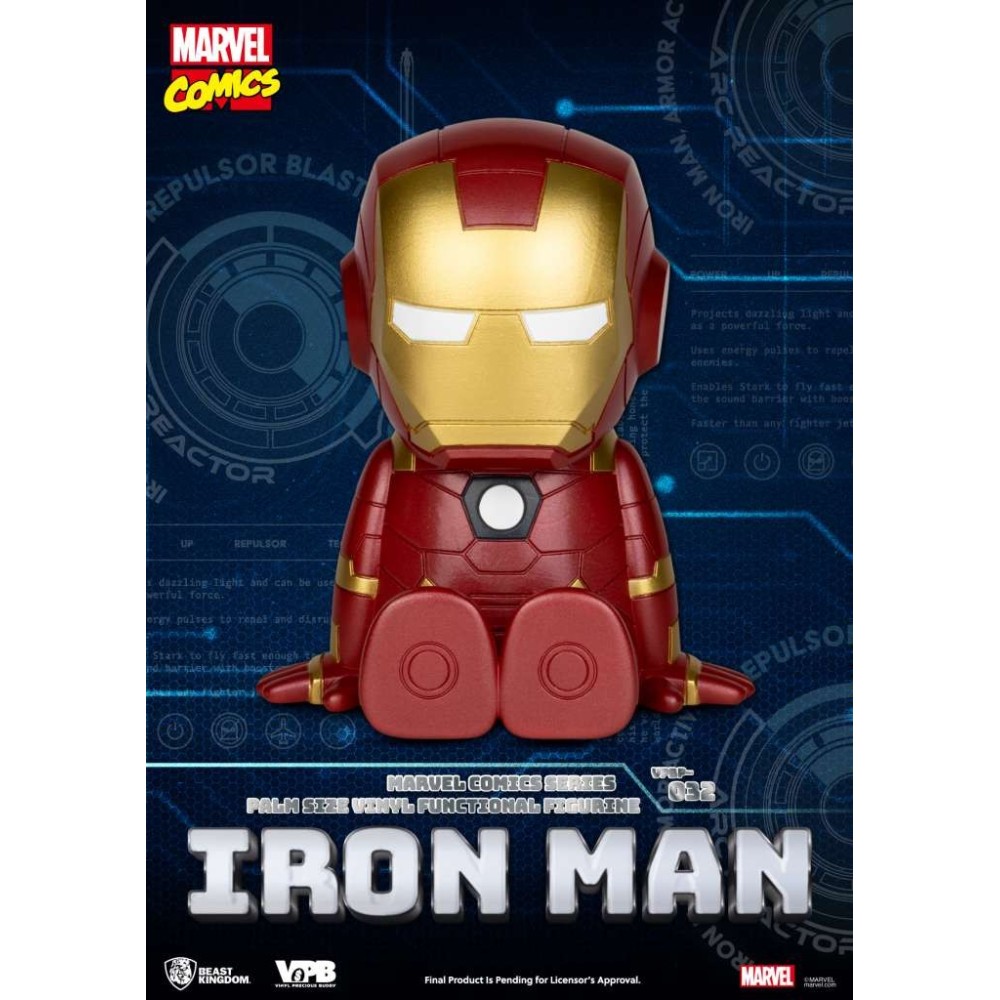 MARVEL COMICS IRON MAN PALM SIZE VINYL BANK SALVADANAIO BEAST KINGDOM