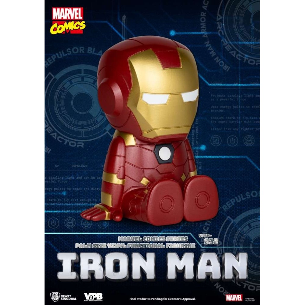 BEAST KINGDOM MARVEL COMICS IRON MAN PALM SIZE VINYL BANK