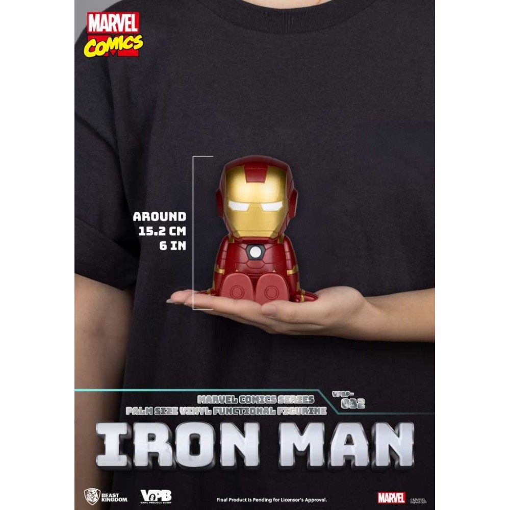 MARVEL COMICS IRON MAN PALM SIZE VINYL BANK SALVADANAIO BEAST KINGDOM